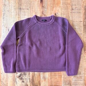 Quince Organic Cotton Fisherman Sweater, L